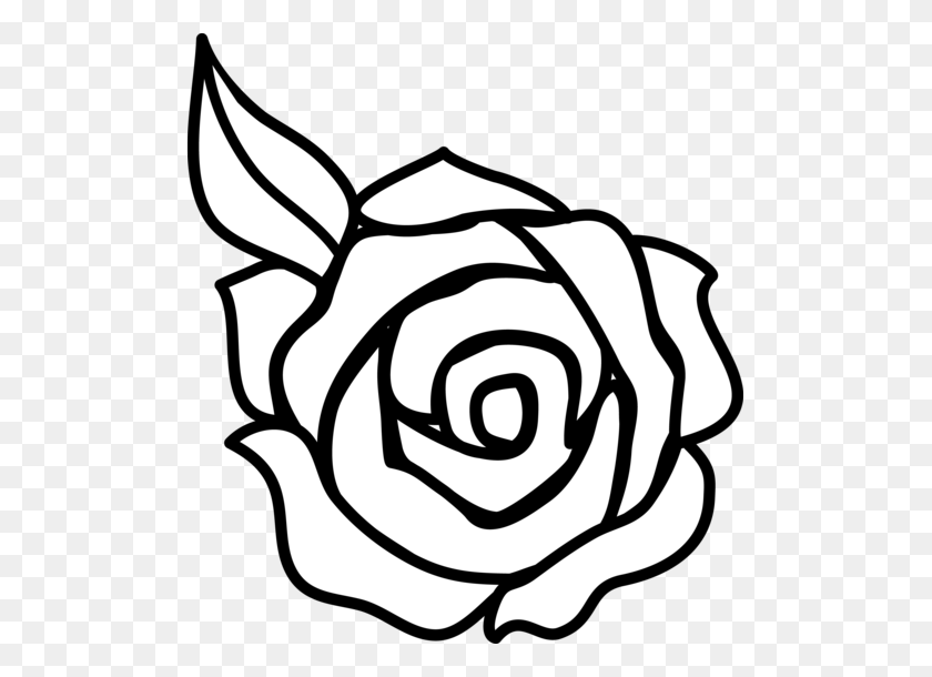 501x550 Разноцветные Розы Линии Искусства - Контур Розы Клипарт