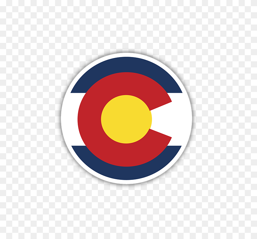 720x720 Bandera De Colorado Círculo De La Pegatina Para El Parachoques - Bandera De Colorado Png