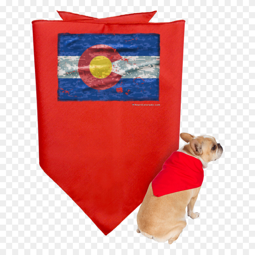 1155x1155 Colorado Bandera De Camuflaje Digital Perrito Bandana Corazón De Colorado - Bandera De Colorado Png