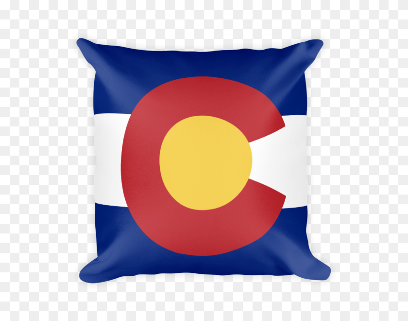 600x600 Флаг Колорадо Квадратная Подушка Колорадо Плюс - Флаг Колорадо Png