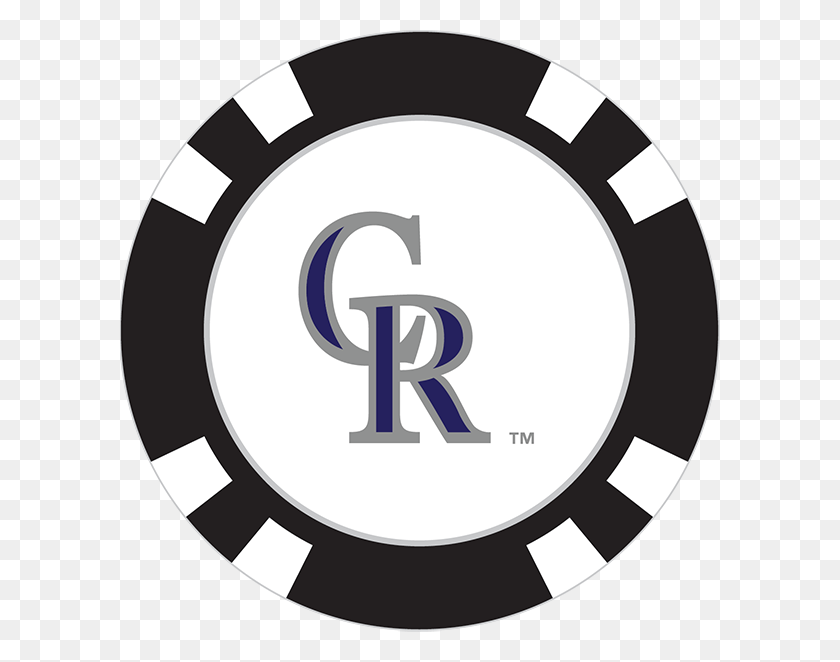 600x602 Colorado Rockies Poker Chip Ball Marker - Colorado Rockies Logo PNG