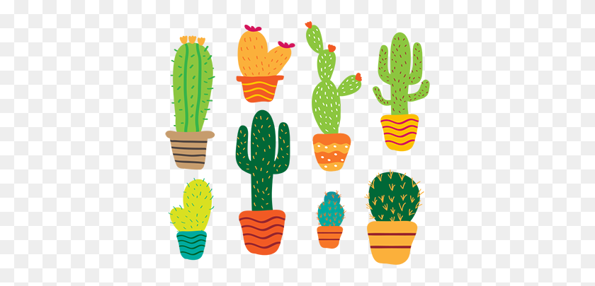 374x345 Colored Cactus Clipart Free Clipart - Prickly Pear Cactus Clipart