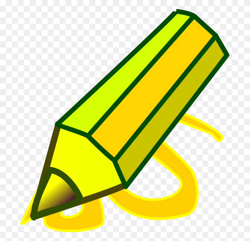 703x750 Colored Pencil Drawing Crayon Yellow - Yellow Crayon Clipart
