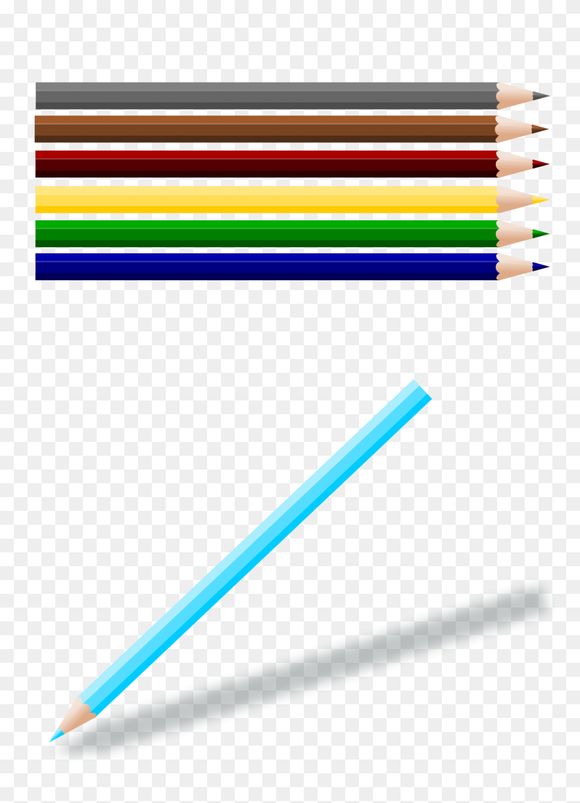 1697x2400 Colored Pencils Vector Clipart Image - Colored Pencil PNG