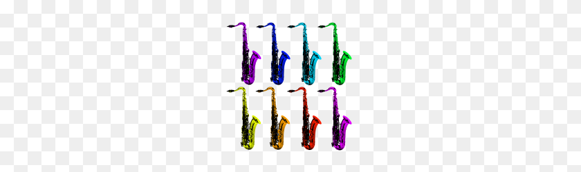 190x190 Colored Saxophones - Saxaphone PNG