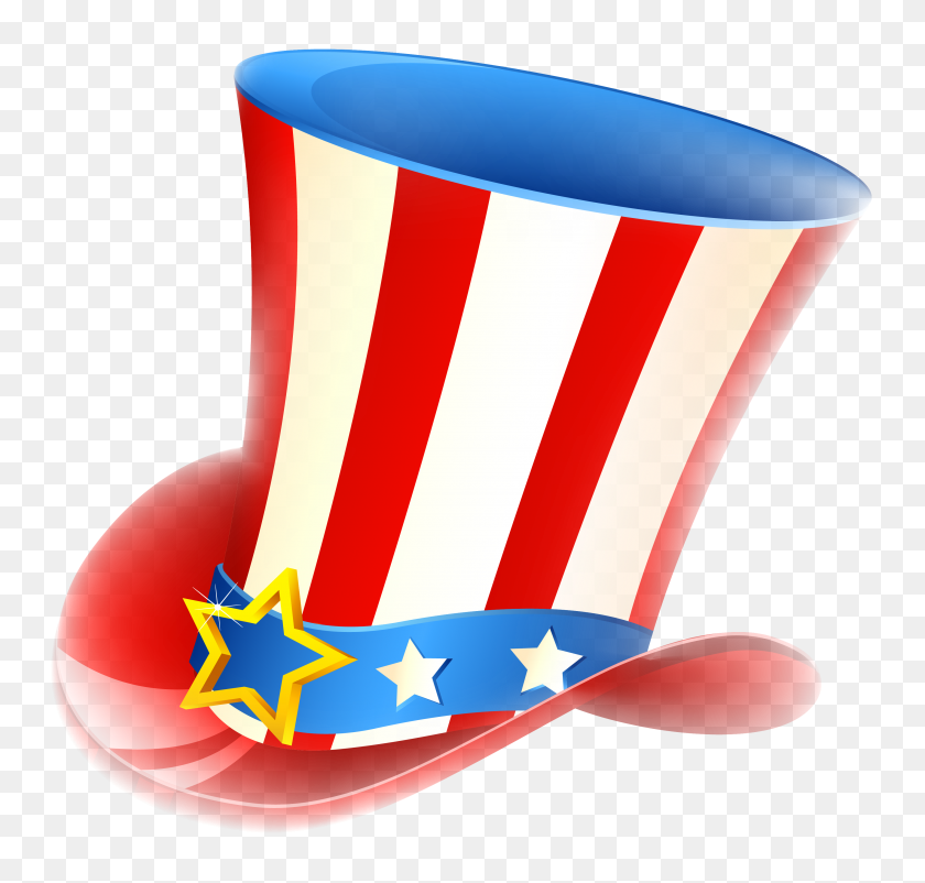 3401x3238 Colored Uncle Sam Hat Clipart Free Image - Uncle Sam Clipart