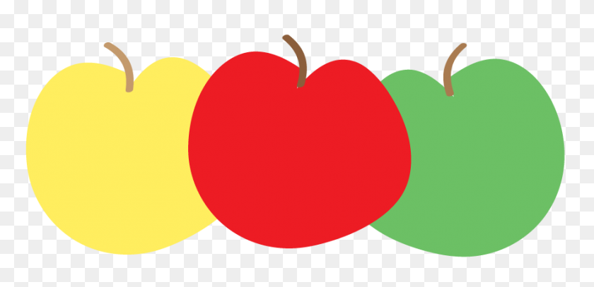 882x393 Colorful Apple Clip Art Free - Colorful Banner Clipart