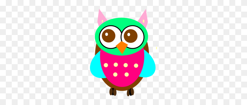 228x300 Colorful Baby Owl Chick Clip Art - Owl Images Clipart