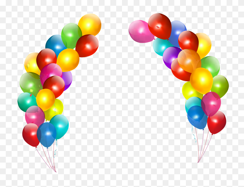4944x3702 Colorful Balloons Decor Transparent Png Gallery - Colorful Border PNG