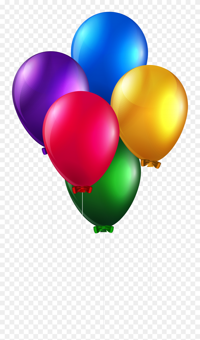 3506x6139 Colorful Balloons Png Clip Art - Free Clipart Birthday Balloons