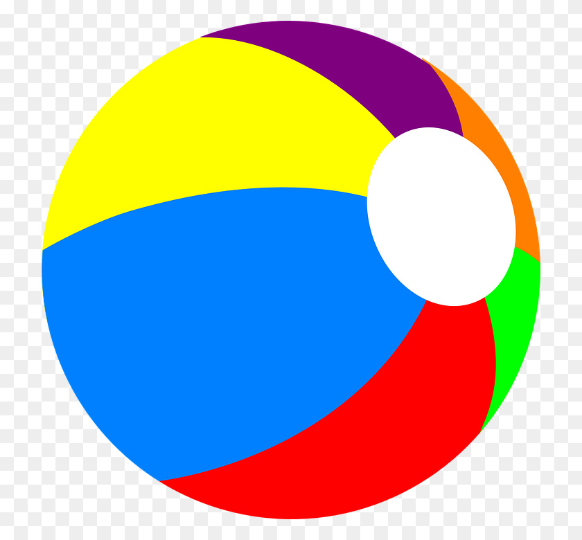 720x720 Colorful Beach Ball Png - Beachball PNG
