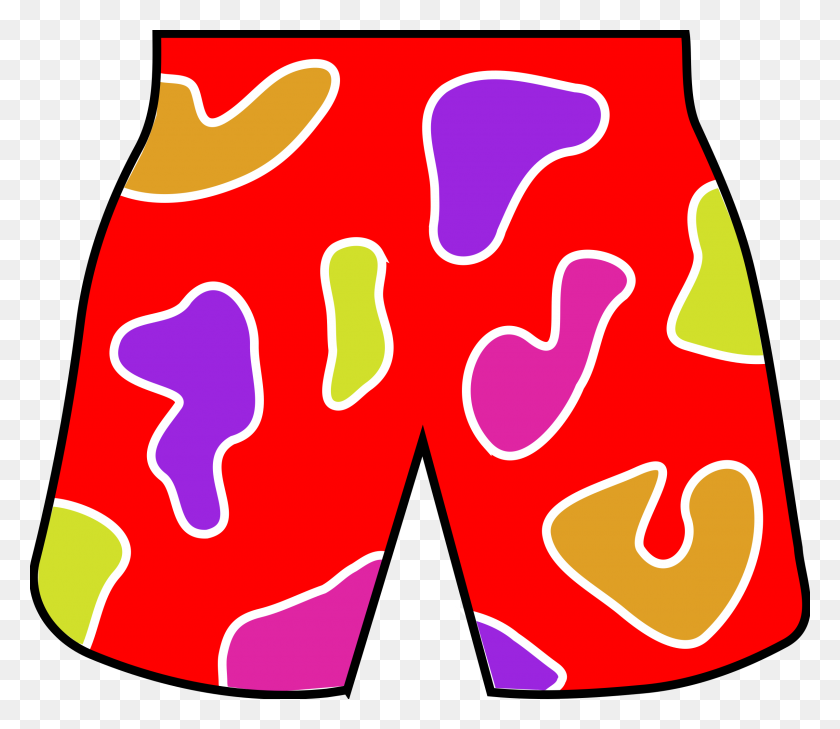 2400x2059 Colorful Beach Shorts Icons Png - Shorts PNG