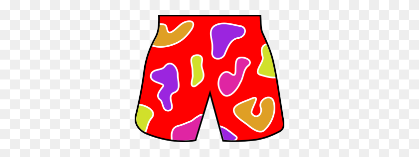 300x256 Colorful Beach Shorts Png Clip Arts For Web - Shorts Clipart Black And White