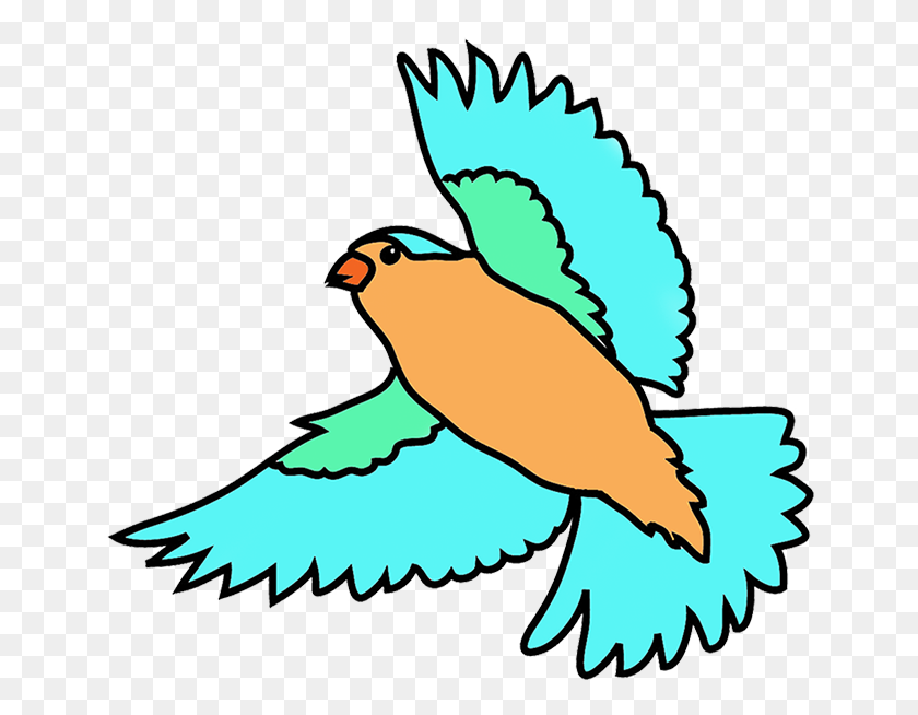 650x594 Colorful Birds Flying Clipart - Patience Clipart