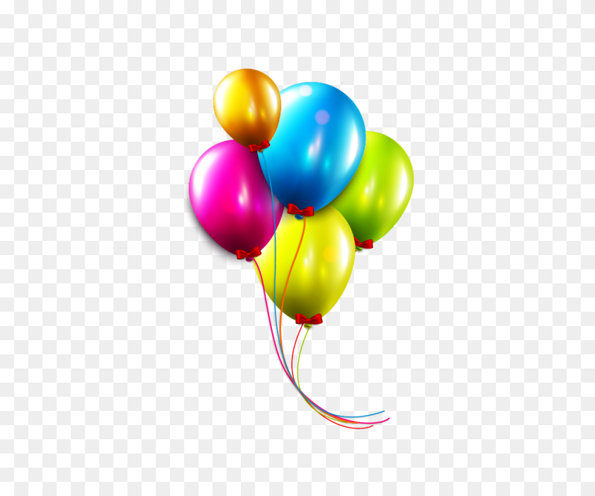 640x640 Colorful Birthday Balloons Collection, Colorful, Birthday - Gold Balloons PNG