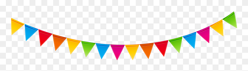 8000x1869 Colorful Birthday Streamer Transparent Png Clip Art Image - Colorful PNG