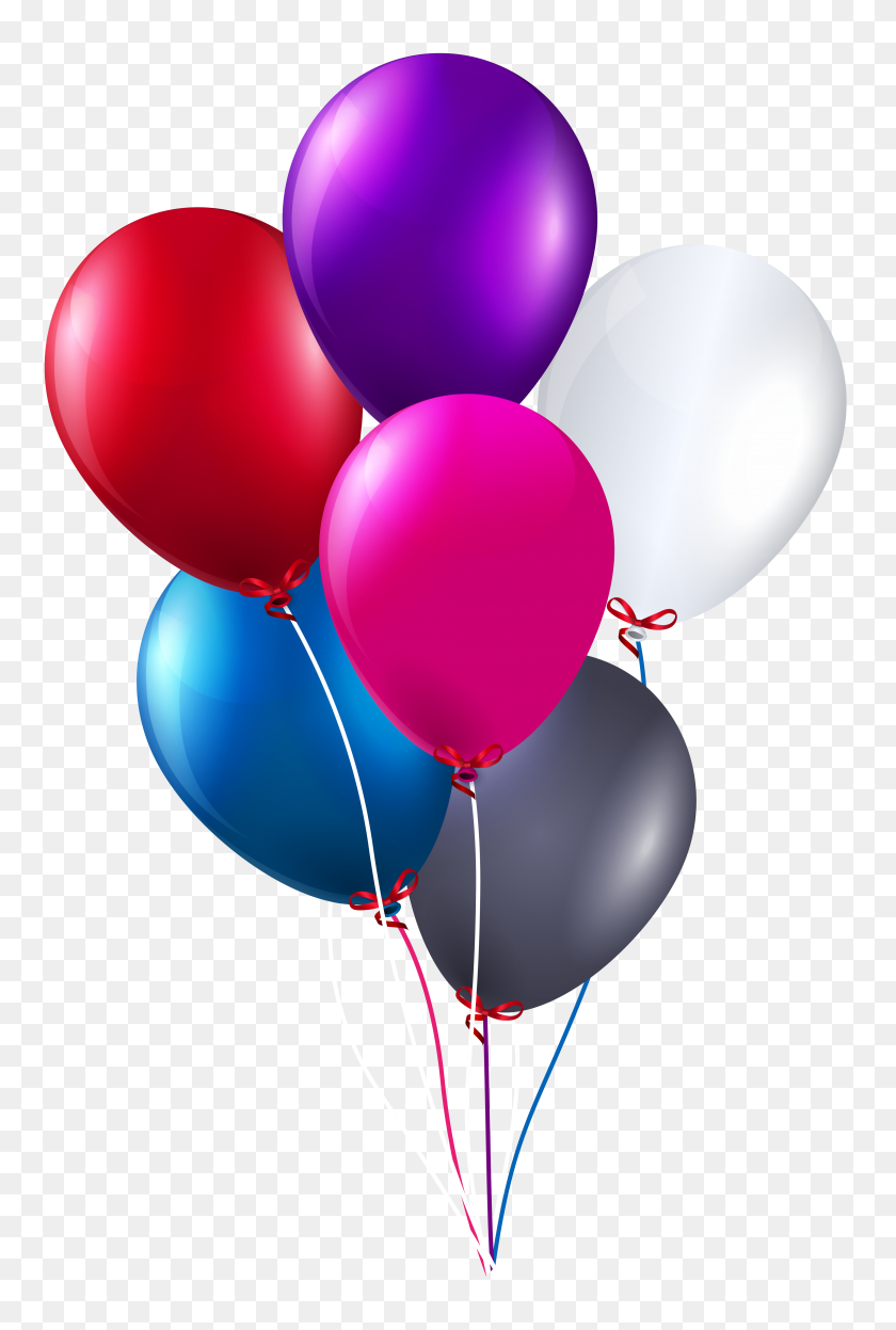 4033x6140 Colorful Bunch Of Balloons Png Clipart Gallery - Pink Balloon PNG