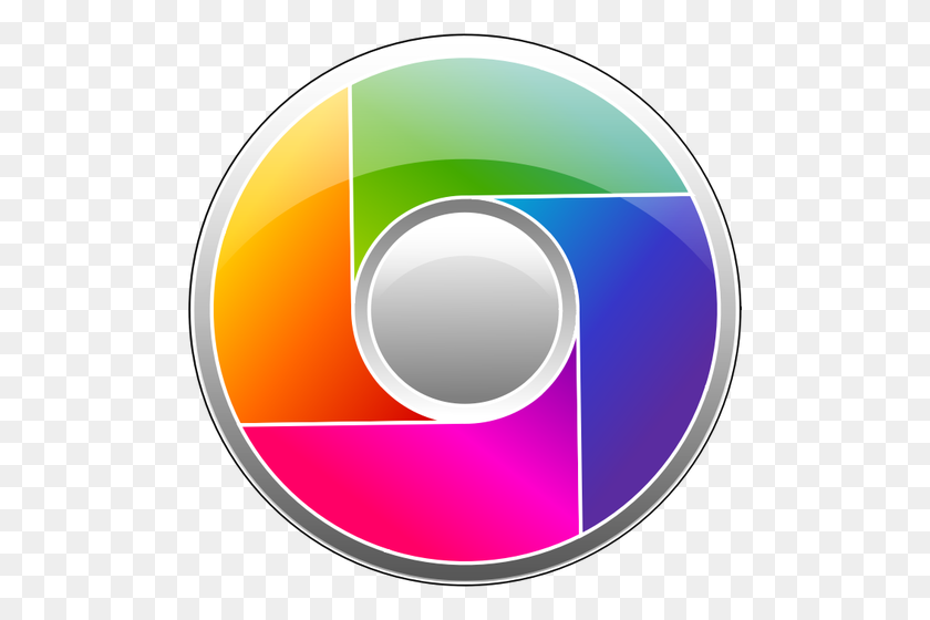 500x500 Colorful Cd Label Vector Clip Art - Disc Clipart