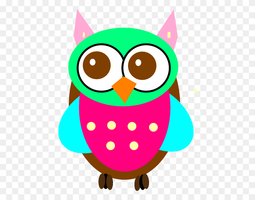 456x599 Colorful Clipart Owl - Bazaar Clipart