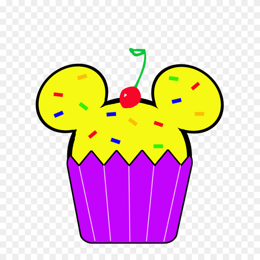 1280x1280 Colorful Cupcake Cliparts - 1st Birthday Clipart