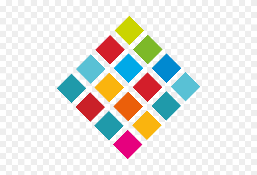 512x512 Colorful Diamond Cubes Logo - Diamond Logo PNG
