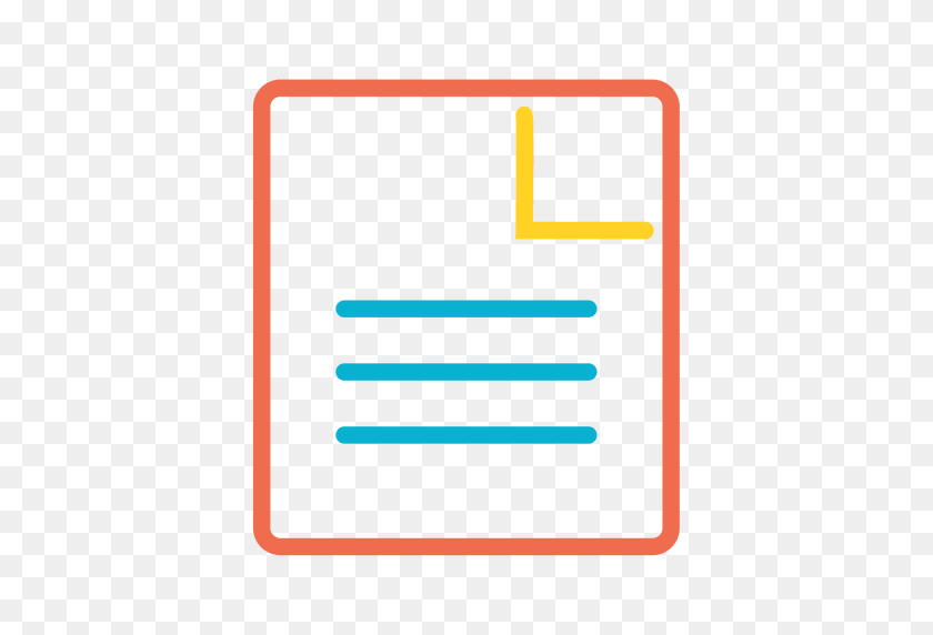 512x512 Colorful Document Icon - Document Icon PNG