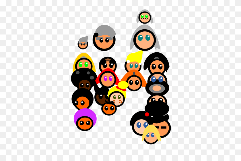 353x500 Colorful Drawing Of A Multicultural Family Tree - Multicultural Clipart