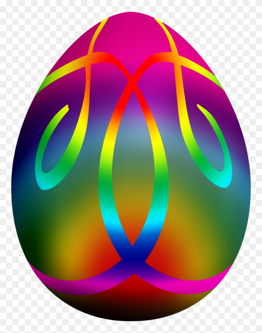 794x1024 Colorful Easter Egg Png Clip Art - Religious Easter Clipart