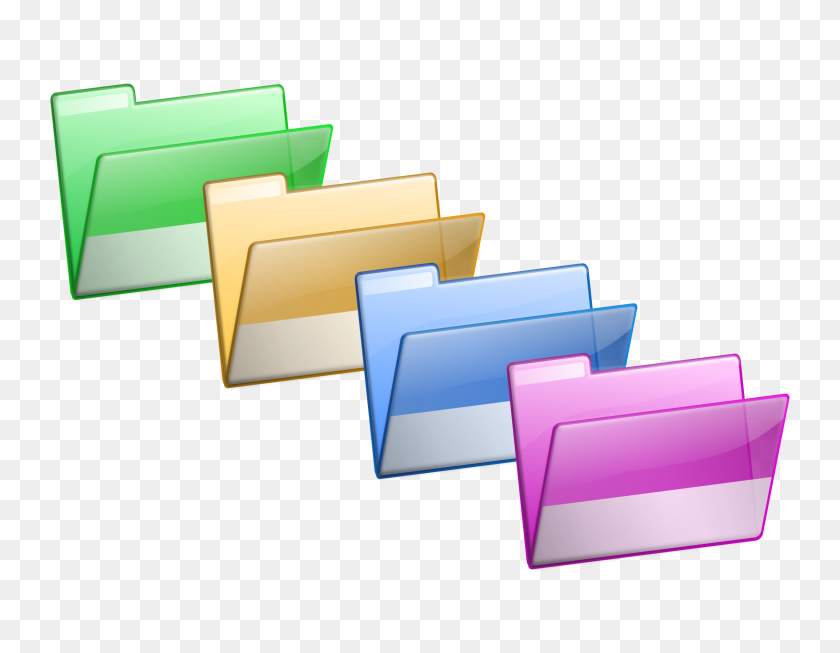 2400x1826 Colorful Folder Png - Folder PNG