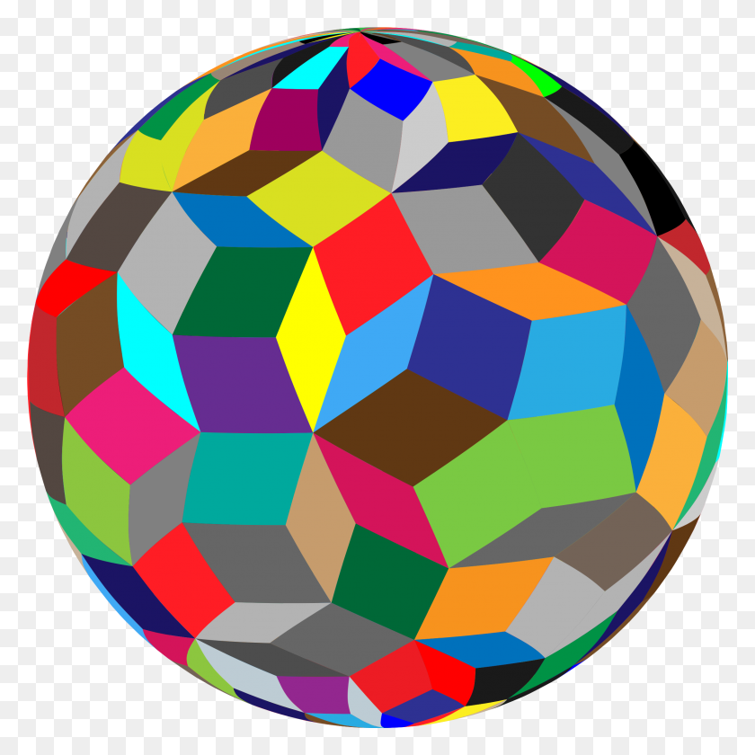 2232x2233 Красочные Геометрические Иконки Сферы Png - Сфера Png