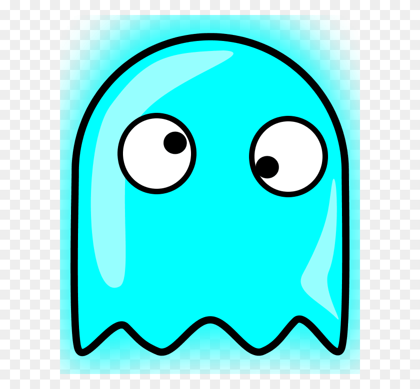 600x719 Colorful Ghost Cliparts - Pacman Ghost Clipart