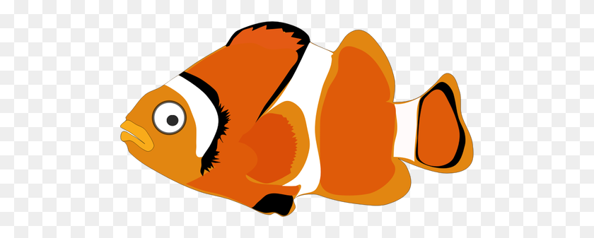 500x277 Красочная Золотая Рыбка - Морской Анемон Клипарт