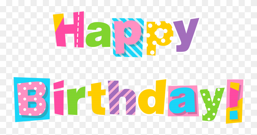 6332x3114 Colorful Happy Birthday Clipart - Free Happy Birthday Clip Art