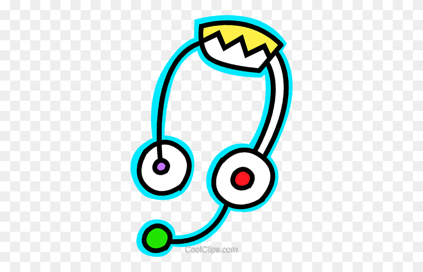 322x480 Colorful Headset Royalty Free Vector Clip Art Illustration - Headset Clipart