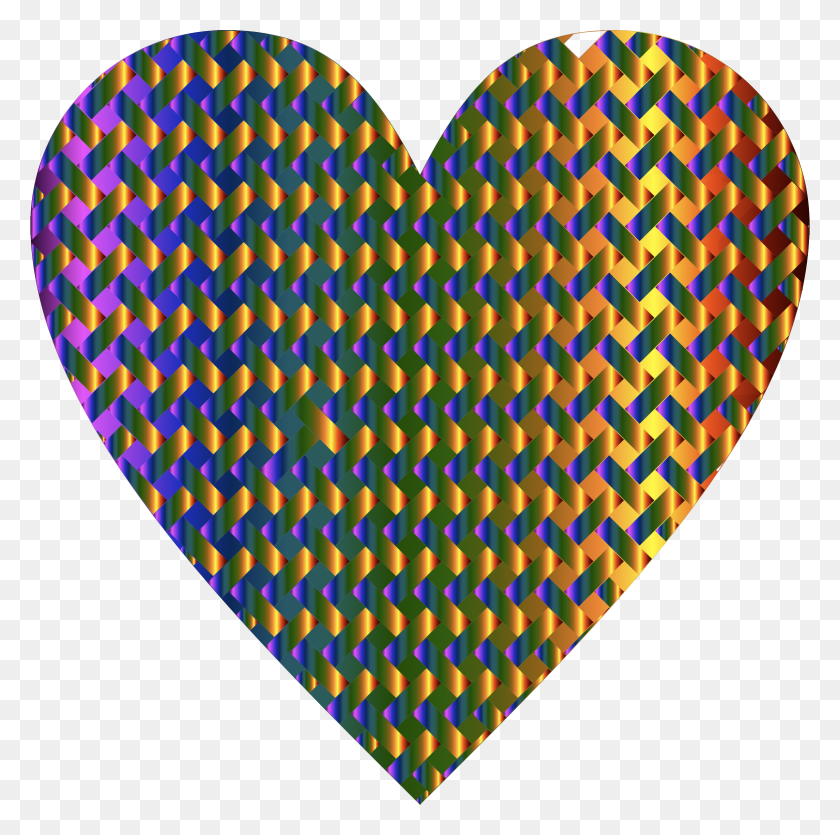 2324x2310 Colorful Heart Lattice Weave Icons Png - Weave PNG