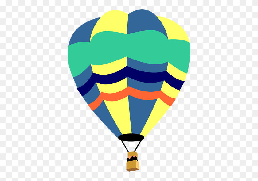 400x530 Colorful Hot Air Balloon Clipart - Convection Clipart