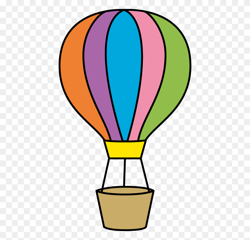 446x747 Colorful Hot Air Balloon Education Air Balloon - Hot Air Balloon Basket Clipart