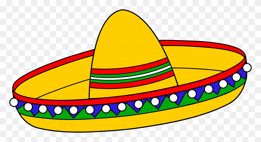8783x4467 Colorful Mexican Sombrero Hat - Wedding Reception Clipart
