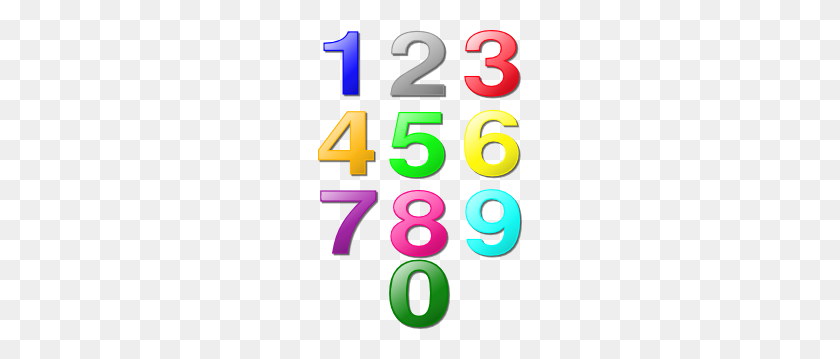 204x299 Colorful Numbers Clip Art - Free Clip Art Numbers