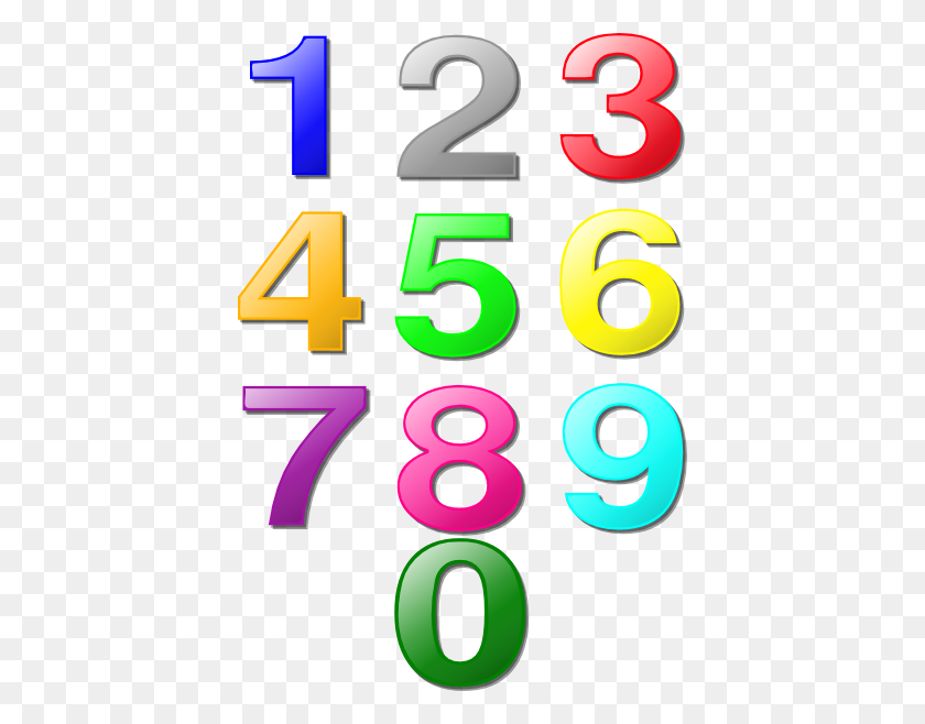 408x598 Colorful Numbers Png, Clip Art For Web - Number 6 Clipart