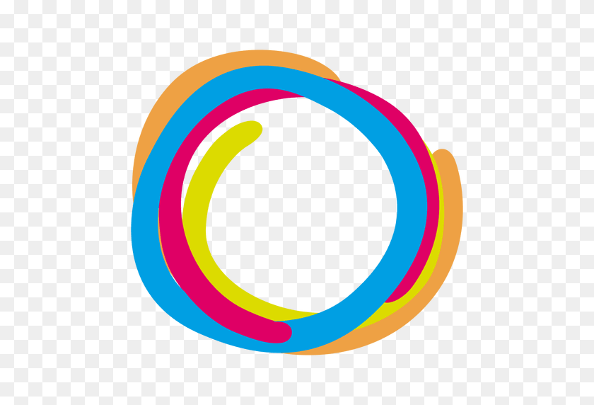 512x512 Colorful Paint Rings Icon - Paint Circle PNG