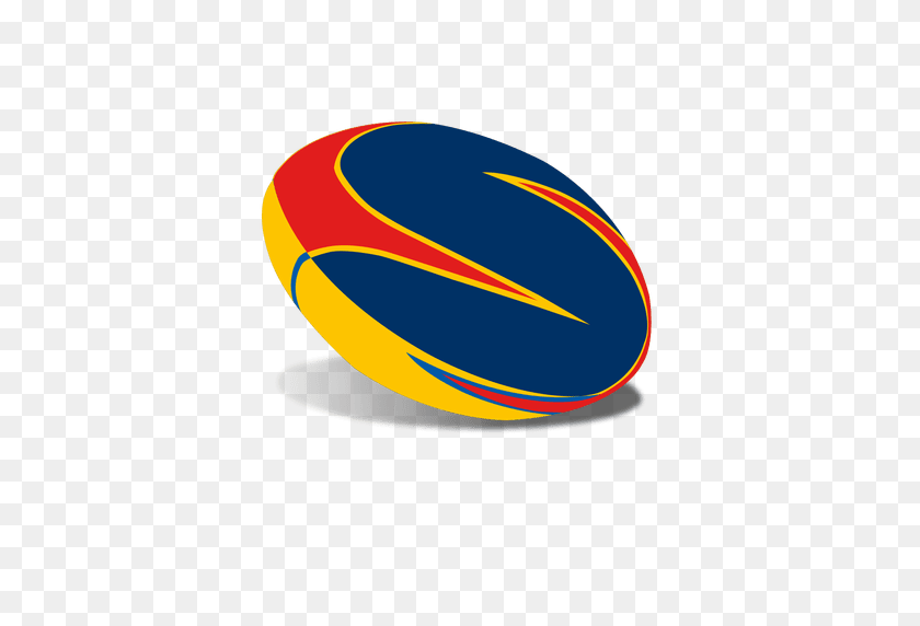 512x512 Colorful Paints Rugby Ball - Paint Stripe PNG