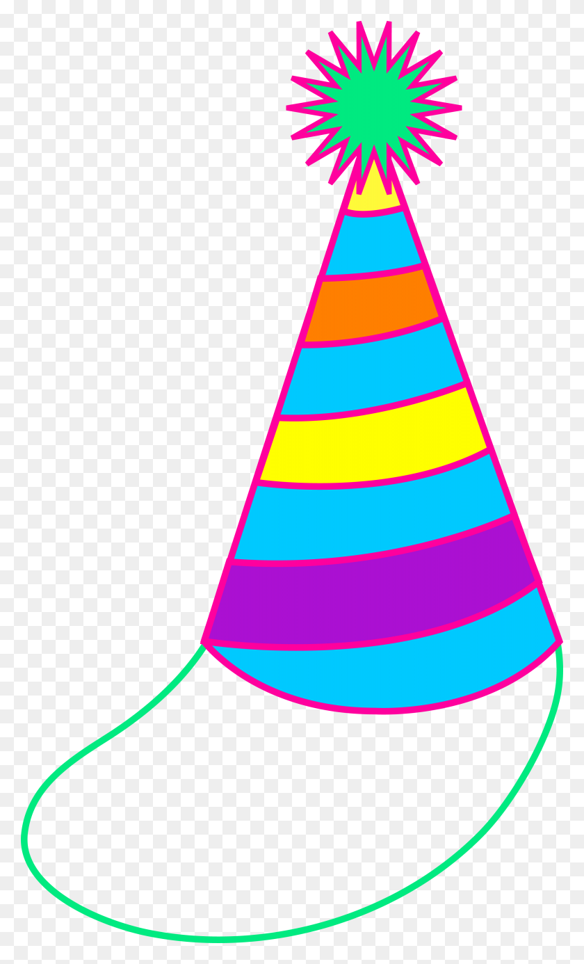 2729x4641 Colorful Party Hat - Free Birthday Clipart