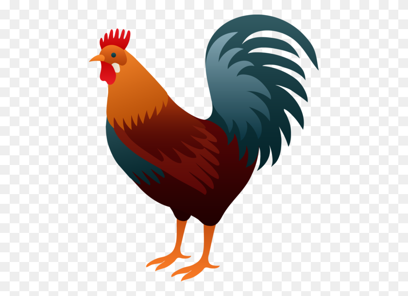 473x550 Colorful Rooster Design - Free Rooster Clipart