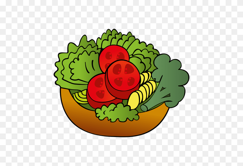 512x512 Colorful Salad Cartoon - Salad PNG