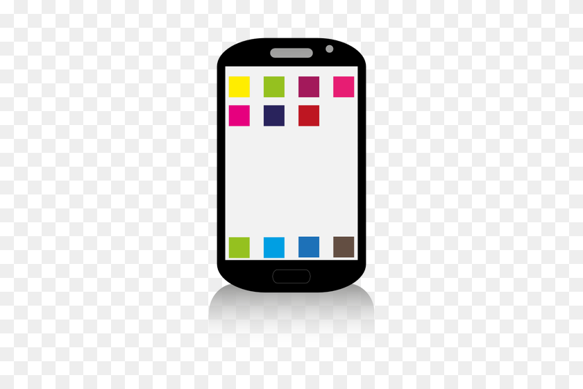 300x500 Colorful Smartphone Vector Mage - Mage Clipart