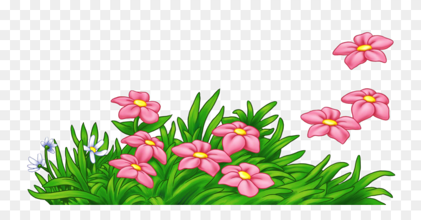 1740x846 Colorful Spring Flowers Kids Clip Art Free Vector Download - Colorful Flowers Clipart