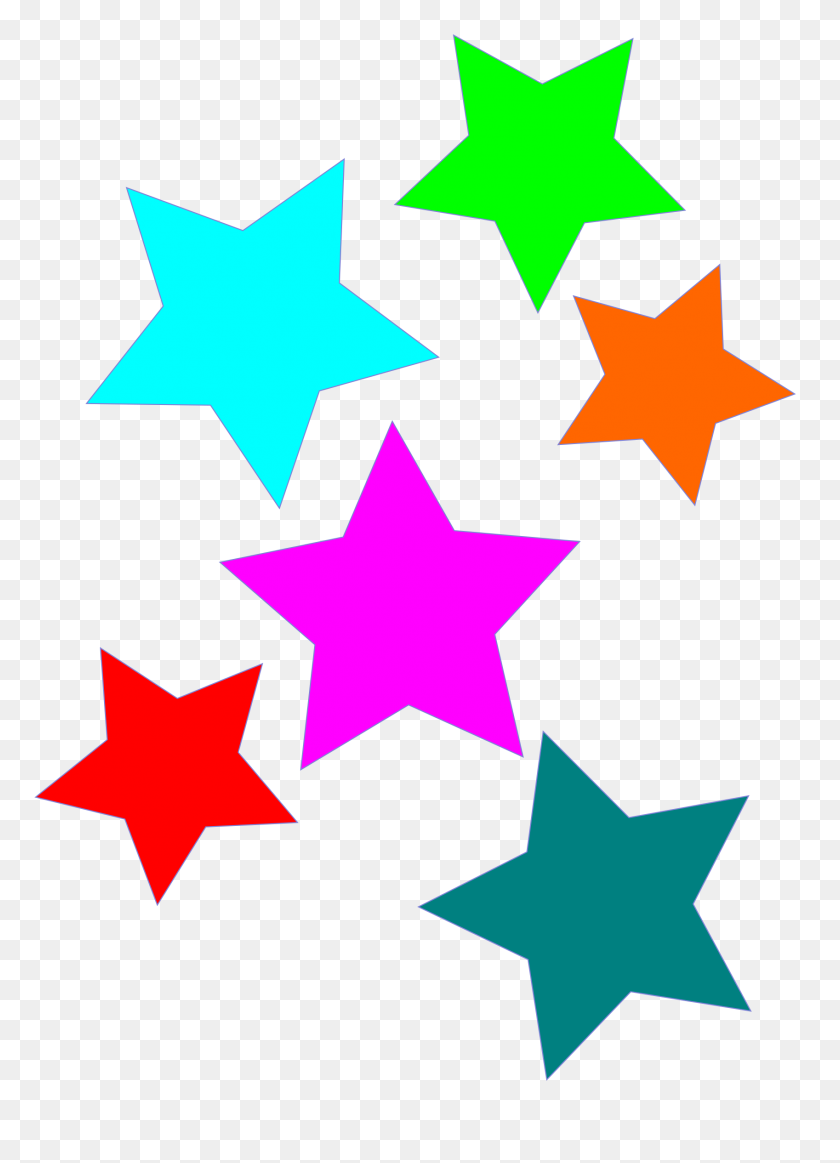 1697x2400 Estrellas De Colores Clipart Png - Estrellas Brillantes Png
