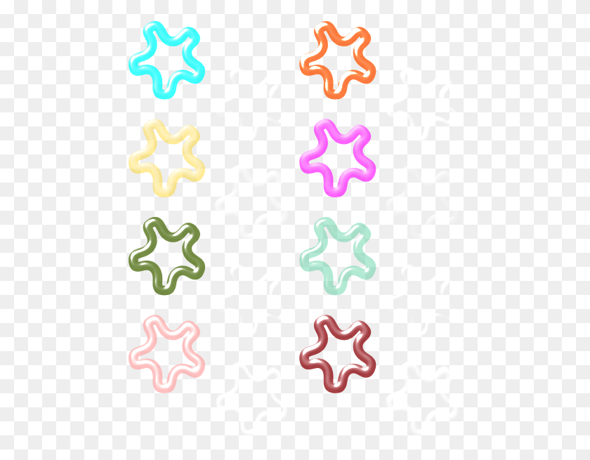 474x595 Estrellas De Colores Png, Imágenes Prediseñadas Para Web - Estrellas Clipart Png