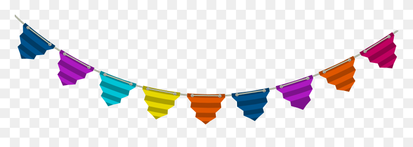 6194x1904 Colorful Streamer Png Clipart - Streamers PNG